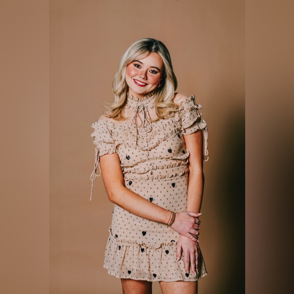 NBD “Cherry Pie” Mini Dress in Nude Black Women’s, XS size. - Picture 5 of 8